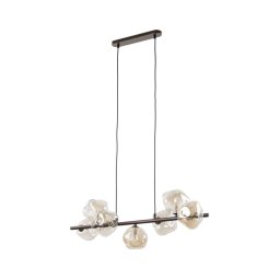 Lustră pe cablu LAVA 7xG9/8W/230V bronz/bej fumuriu