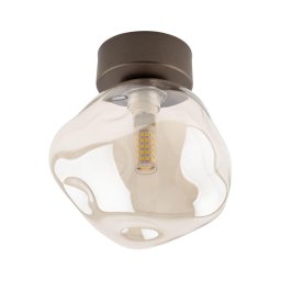 Plafonieră LAVA 1xG9/8W/230V bronz/bej fumuriu
