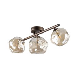 Lustră aplicată LAVA 3xG9/8W/230V bronz/bej fumuriu