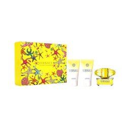Set cadou Versace Yellow Diamond pentru femei EDT 90 ml + 100 ml gel de duș + 100 ml loțiune de corp + set de toaletă