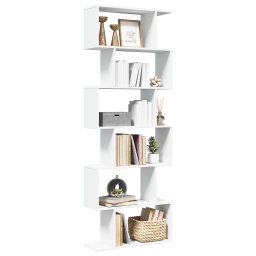 Biblioteca/separator camera, 6 niveluri, alb, 70x24x193cm, lemn GartenMobel Dekor