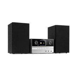 Auna Connect System S, sistem stereo + boxe, 20 W max., internet/DAB+, argintiu (MG2-Connect S SI)