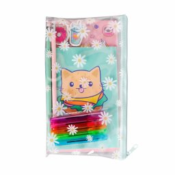 Set creativ rechizite scolare Main Paper, design pisica