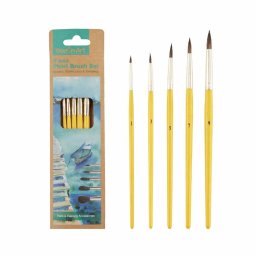Set Memoris-Precious, 5 pensule rotunde par natural, nr 1, 3, 5, 7, 8