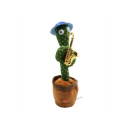 Jucarie interactiva Cactusul dansator cu trompeta - danseaza, canta, imita, repeta din material textil