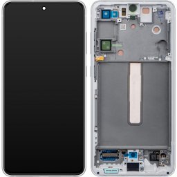 Piese si componente Display cu Touchscreen Samsung Galaxy S21 FE 5G G990, cu Rama, Alb, Service Pack GH82-26414B