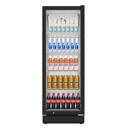 Vitrina frigorifica profesionala STARCREST SPS-300BK, 300 L, Termostat reglabil, Iluminare LED, H 169.5 cm, Negru