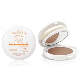 Crema nuantatoare cu protectie solara Avene Compact SPF 50 (Concentratie: Crema, Gramaj: 10 g, Nuanta fond de ten: Sable)