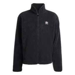 ADIDAS ORIGINALS Jachetă fleece 'Trefoil Essentials' negru