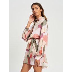St MRLO Rochie 'Bligh' bej / verde / roz pastel / roșu pastel