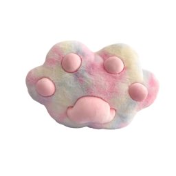 Perna Labuta de animal din plus, 50 cm, multicolor cu roz