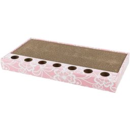 Trixie stâlp de zgâriat dreptunghiular din carton cu mingi pentru pisici (48 x 5 x 25 cm)