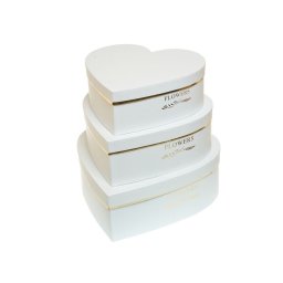 Cutii tip inima pentru aranjamente florale set 3 buc