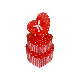 Cutii tip inima color pentru aranjamente florale set 3 buc