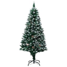 Brad de Craciun artificial cu conuri si zapada alba, 180 cm GartenMobel Dekor