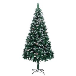Brad de Craciun artificial cu conuri brad si zapada alba 210 cm GartenMobel Dekor