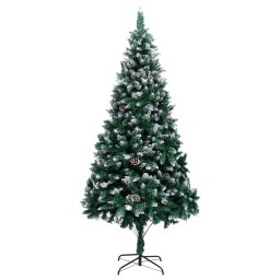 Brad de Craciun artificial cu conuri si zapada alba, 240 cm GartenMobel Dekor