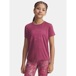 Girls' T-shirt Under Armour Tech Varsity Graphic SS-RED - Girls