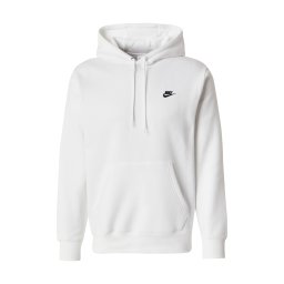 Nike Sportswear Bluză de molton 'Club' negru / alb