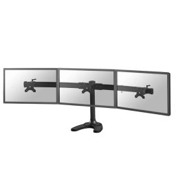 Suport triplu monitor de birou Neomounts FPMA-D700DD3; pentru display- uri cu diagonale 10"-27", sistem de prindere VESA 75x75~100x100, greutate maxima suportata 8kg - per ecran, swivel +45°, rotate +360°; inaltime reglabila manual 340-450mm; culoare