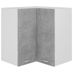Dulap suspendat de colt “Lyon”, gri beton, 57x57x60 cm, PAL GartenMobel Dekor