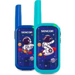 Set 2 stații walkie-talkie pentru copii SMR 109 rază 500m, 1 canal, frecvență 446 MHz, buton PTT