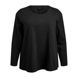 Zizzi Bluză 'L/S' negru