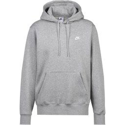 Nike Sportswear Bluză de molton 'Club' gri deschis / alb