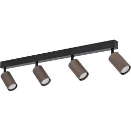 Spot TUNE, 4x GU10/10W/230V, negru/maro