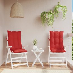 Perne scaun cu spatar înalt 2 buc, rosu, tesatura Oxford GartenMobel Dekor