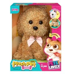 Câine de pluș interactiv, 23 cm