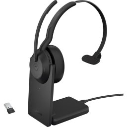 Jabra Evolve2 55, with charging station, headset (black, mono, Microsoft Teams, USB-A, Link380a)