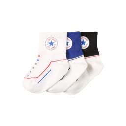 CONVERSE Șosete albastru / roșu pepene / negru / alb murdar
