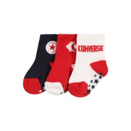 CONVERSE Șosete bleumarin / roșu / alb