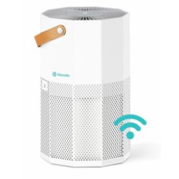 Purificator de aer AlecoAir P50 ROUBIQ White, Wi-Fi, Lampa UV-C, Filtru True HEPA si Carbune Activ, Ionizare, PM 2.5