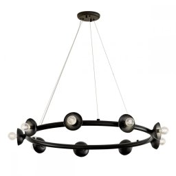Candelabrul Palta KL-PALTA9-BK, 9xE14, D87,6cm, negru