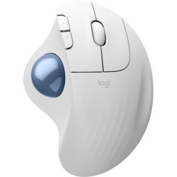 Mouse ERGO M575 – Trackball wireless, 2.4 GHz + Bluetooth, optic, 5 butoane + scroll, alb