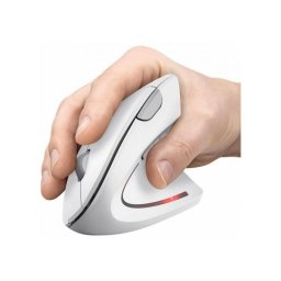 Mouse Verto Ergonomic Wireless – Mouse vertical, wireless 2.4 GHz, optic 1600 DPI, 6 butoane + scroll, alb