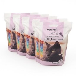 Pachet Economic Set 6 x MIAUNEL Tofu pisici miros Lavanda 6 L