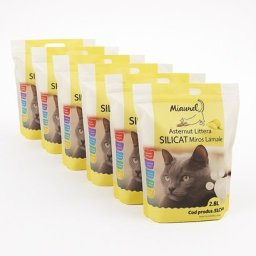 Pachet Economic Set 6 x MIAUNEL Silicat pisici aroma Lamaie 3.8 L