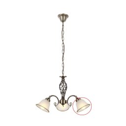 Globo - Sticlă de schimb pentru candelabru ODIN E27, albă, Ø 16 cm