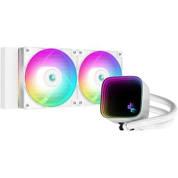 Cooler CPU DeepCool LS520 SE WH, 2x vent. 120mm, 2250 rpm, alb, iluminare RGB, Alb
