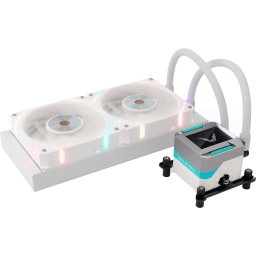 Cooler CPU Valkyrie Syn 240 ARGB, racire cu apa, 2 ventilatoare, Alb