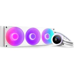 Cooler procesor NZXT Kraken Plus 360, aRGB LED, 3 x 120 mm, Alb