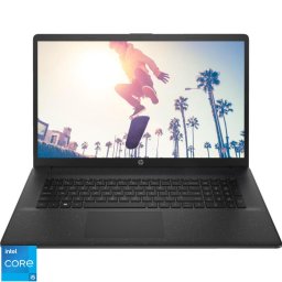 Laptop HP Laptop 17-cn3005nq, Intel Core i5-1334U, 17.3 inch Full HD, 16GB DDR4, 512GB SSD, Intel Iris Xe, Free DOS, Negru (INT Keyboard)