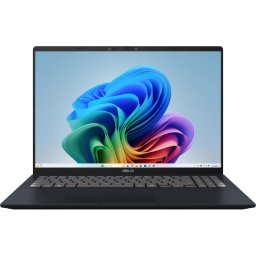 Laptop ASUS Vivobook, Qualcomm Snapdragon X X1-26-100, 16 inch WUXGA, 16GB LPDDR5X, 1TB SSD, Qualcomm Adreno, Windows 11 Home, Albastru inchis (INT Keyboard)