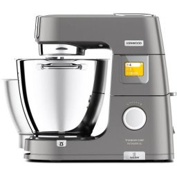 Robot de bucatarie planetar Kenwood Titanium Chef Patissier XL KWL90.124SI - 0W20011363, 1400W, 6 functii presetate, 2 vase 7 l/ 5 l, Blender sticla, Cantar integrat, Sistem de incalzire, Touch screen