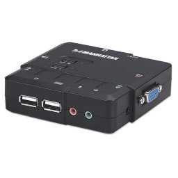 Switch KVM Manhattan switch KVM 2 porturi Compact, VGA/USB, Audio