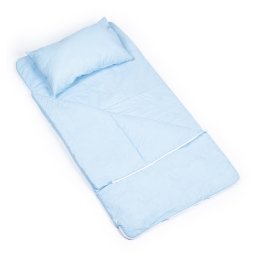 Sac de dormit de bumbac cu perna si fermoar 140x75 cm Nativo Dreams Albastru