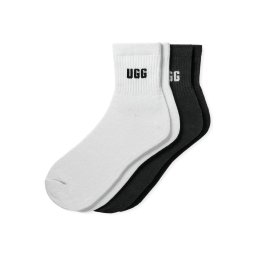 UGG Șosete (Pack of 2) Quinlin Logo Quarter 1171623 9171 white/black